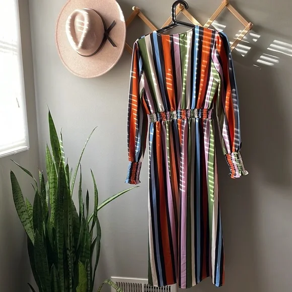 Lulu's Exclusive- Idem Ditto Button Down Striped Midi Dress - Picture 7 of 7